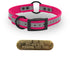 1" Reflective SoftFlex Beta Center Ring Dog Collar with Brass Name Plate