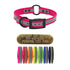 1" Reflective SoftFlex Beta Center Ring Dog Collar with Brass Name Plate