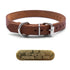 3/4" Leather D Ring Dog Collar Strap