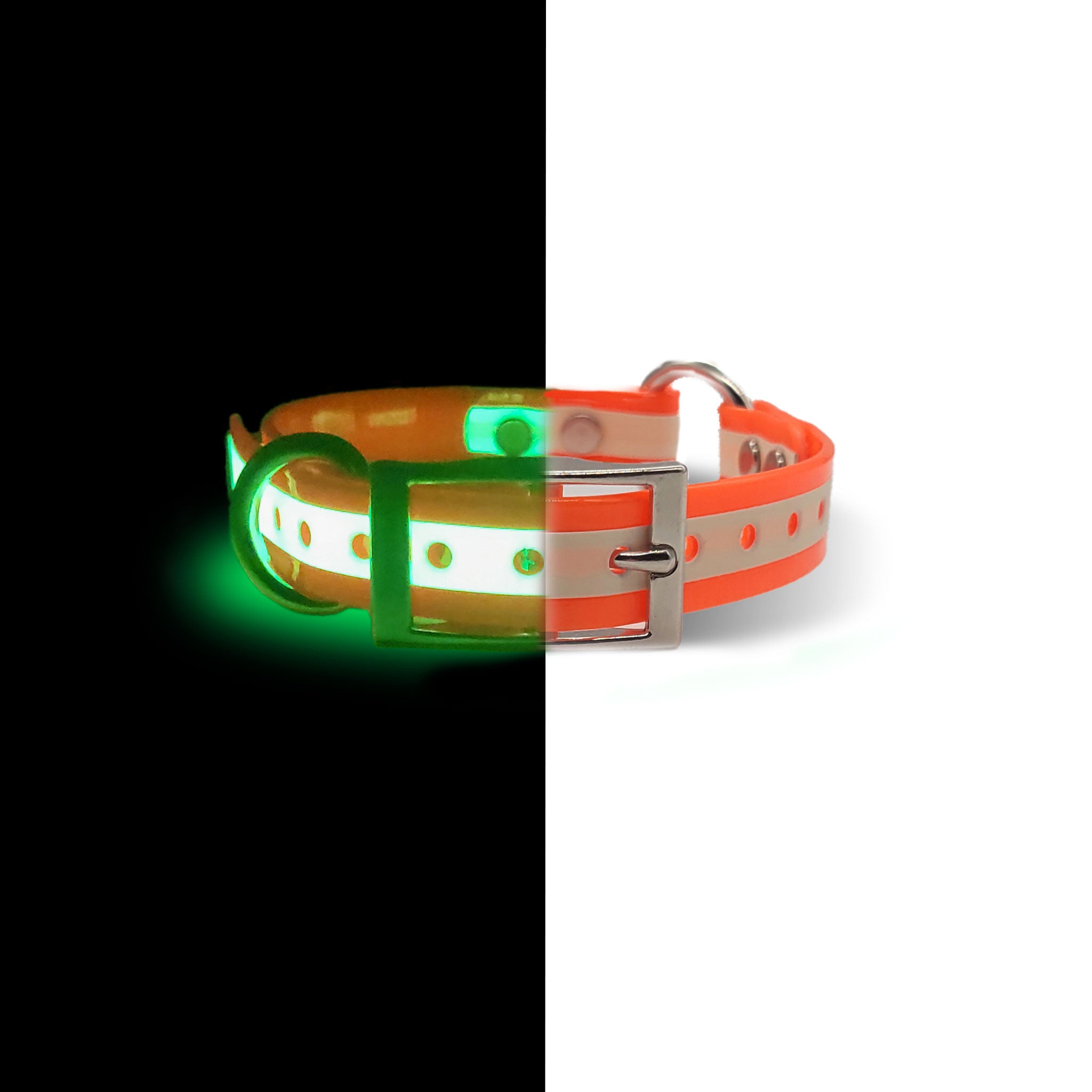 3/4" Glow In The Dark Premium Glow Tuff Center Ring Dog Collar