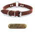 3/4" Leather Center Ring Dog Collar Strap