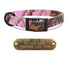 3/4" Hunting Camo Nylon D Ring Dog Collar with Brass Name Plate