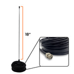 4.7" Long Range Magnetic Mount with Whip Antenna for Garmin Alpha & Astro