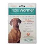 Durvet Triple Wormer for Medium and Large Dogs 25.1 LBS to 200 LBS