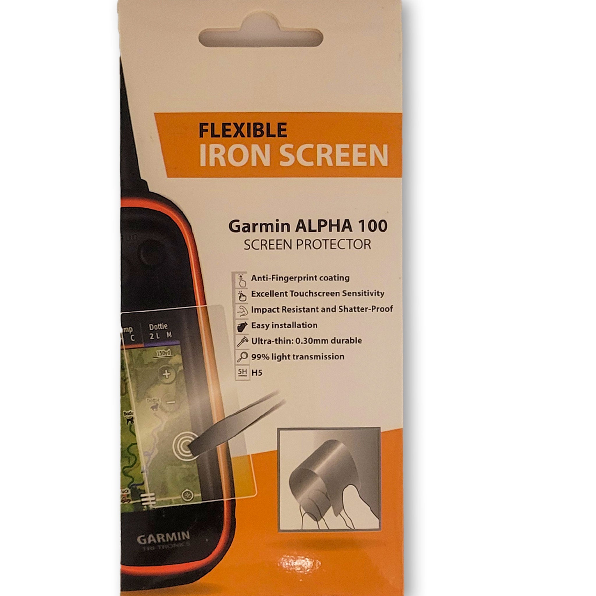 Flexible Iron Screen Protector for Garmin Alpha 100