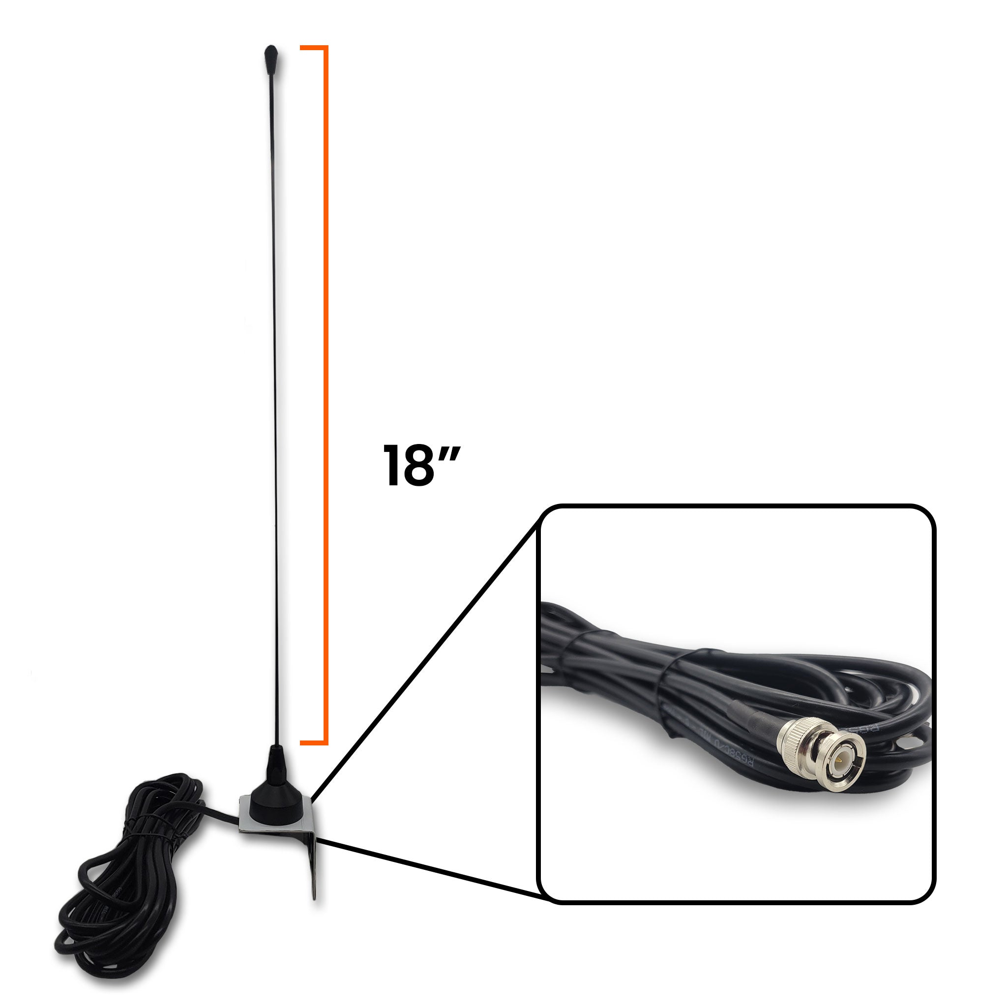 Bracket Truck Mount with Whip Antenna for Garmin Alpha & Astro