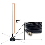 Extended Reach Magnetic Mount with Whip Antenna for Garmin Alpha & Astro [Ground Plane]