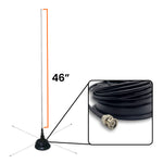 Extended Reach Magnetic Mount with Whip Antenna for Garmin Alpha & Astro [Ground Plane]