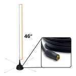 Extended Reach Magnetic Mount with Whip Antenna for Garmin Alpha & Astro [Ground Plane]