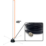 Extended Reach Magnetic Mount with Whip Antenna for Garmin Alpha & Astro [Ground Plane]