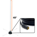 Extended Reach Magnetic Mount with Whip Antenna for Garmin Alpha & Astro [Ground Plane]