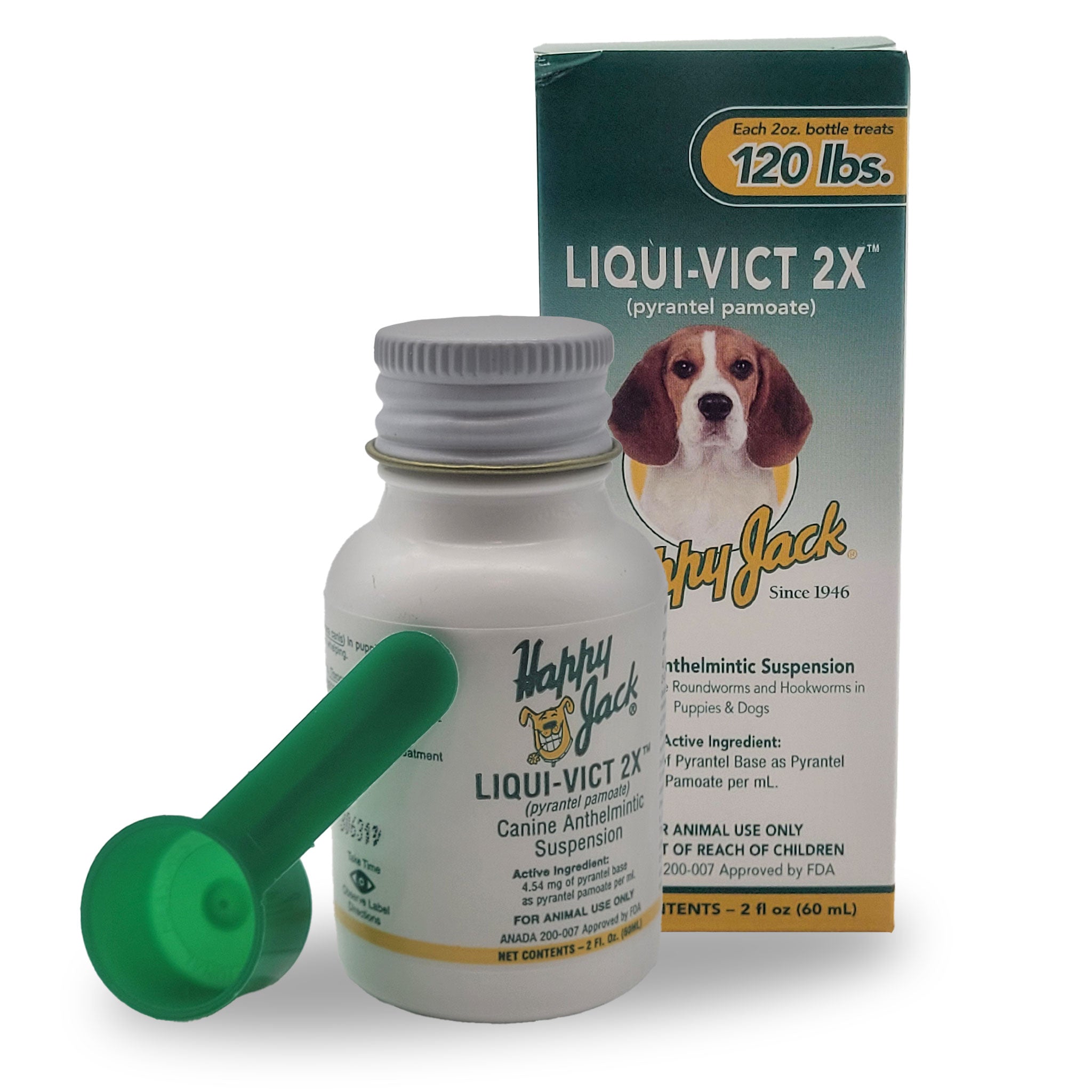 Happy Jack Liqui-Vict 2x Dog Dewormer