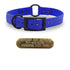 1" Solid SoftFlex Beta Center Ring Dog Collar with Brass Name Plate