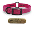 3/4" SoftFlex Beta Center Ring Dog Collar with Brass Name Plate